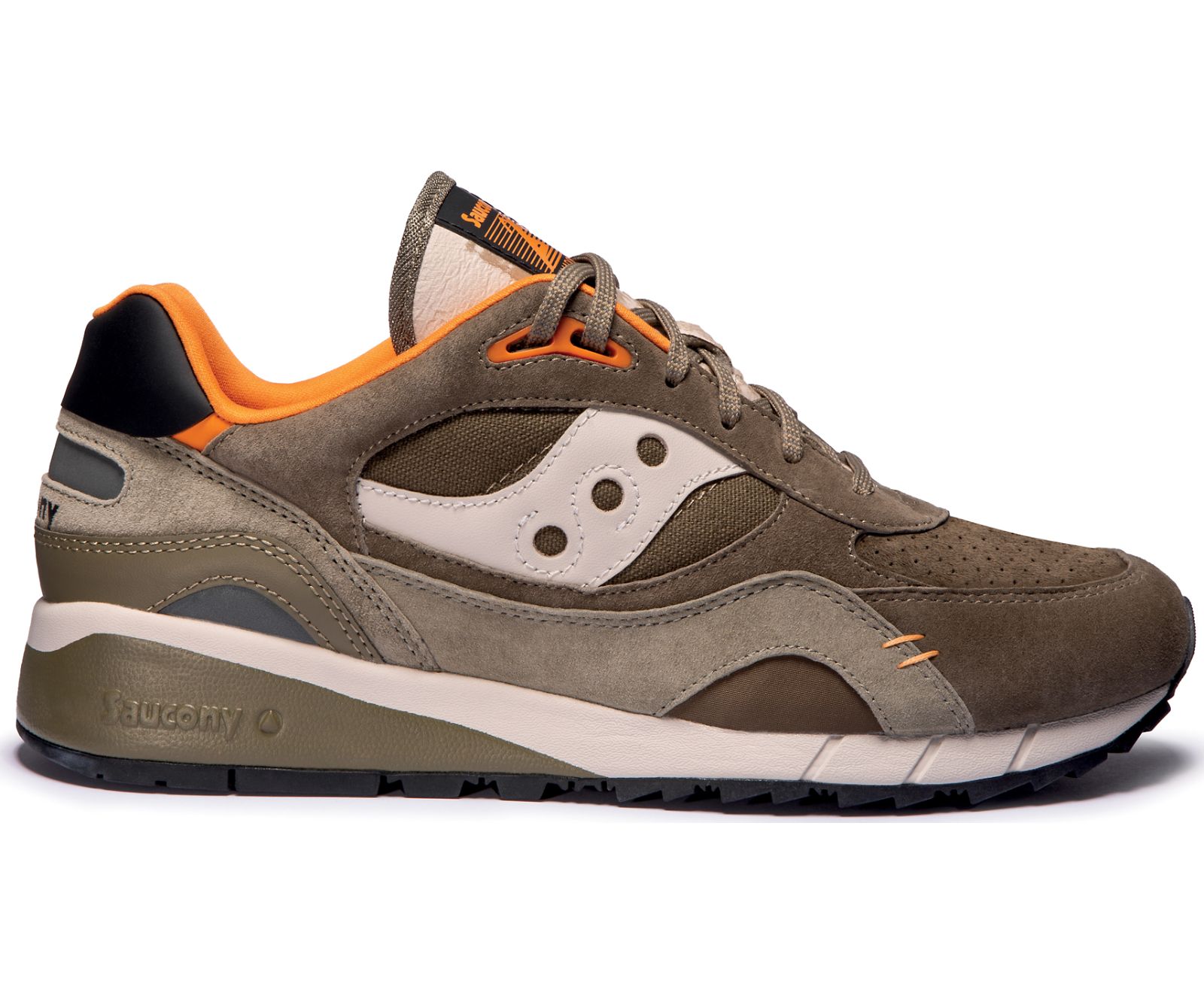 Men\'s Saucony Shadow 6000 Destination Unknown Originals Olive / Orange | Singapore 438CTVE